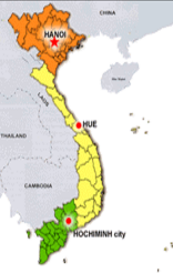 Bản đồ phân phối 3 miền Bắc – Trung – Nam