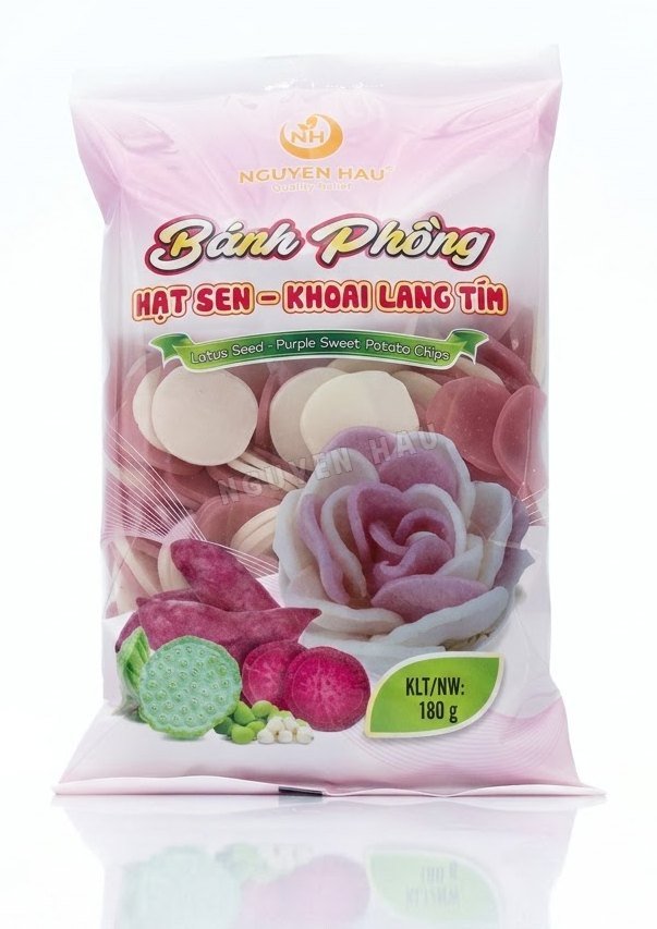 Bánh phồng Hạt Sen – Khoai Lang Tím