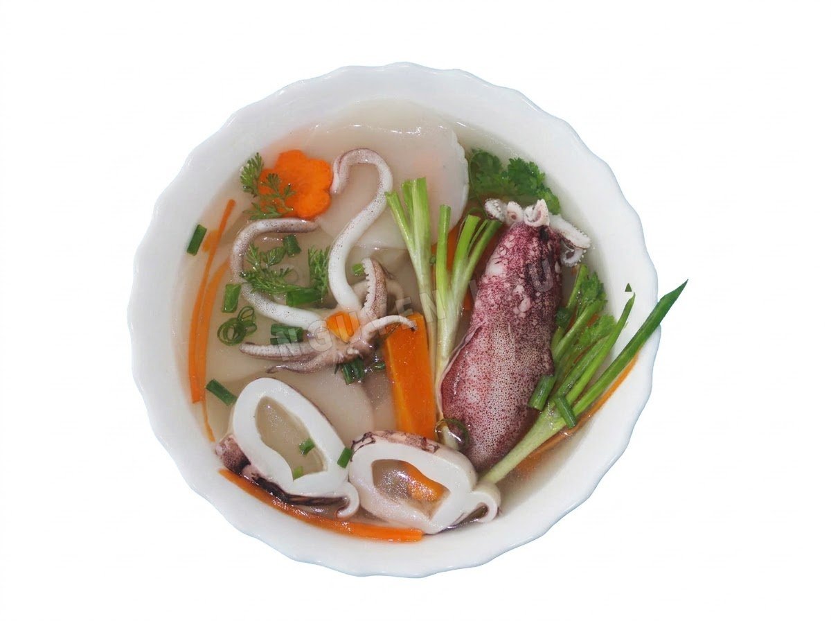 Nấu soup - Bánh phồng Mực